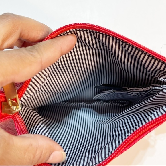 Emperia Clutch/Wristlet Red Color Vegan 3 Pockets with Zip - Picture 10 of 10